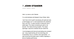 Desktop Screenshot of johnotander.com